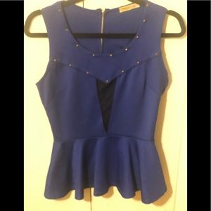 Arden B peplum top Size M